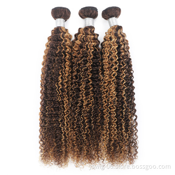 XCCOCO Brazilian Remy Hair Bundles Curly Wave Piano Color Factory Sales virgin cutile aligned hair Extensions Free Shipping